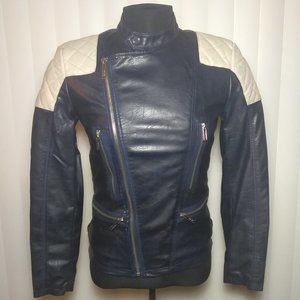 ZARA MAN Faux Leather Asymmetrical Moto Jckt NWOT